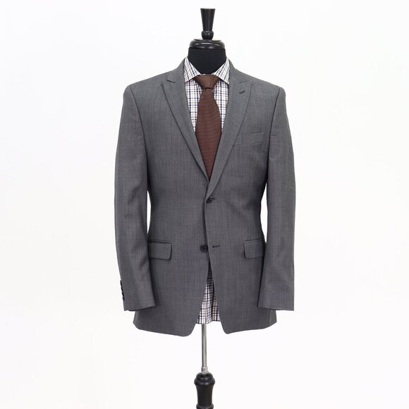 Alfani 38R Gray Solid 2-Button Sport Coat Blazer Jacket G308 - Picture 1 of 11